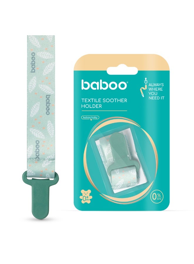Baboo Pacifier Holder Clip with Convenient Hook Loop | Holder and Leash for Boys and Girls Fits for Most Pacifier, Binkie Styles & Baby Teethers (Peachy Keen) - Image 1