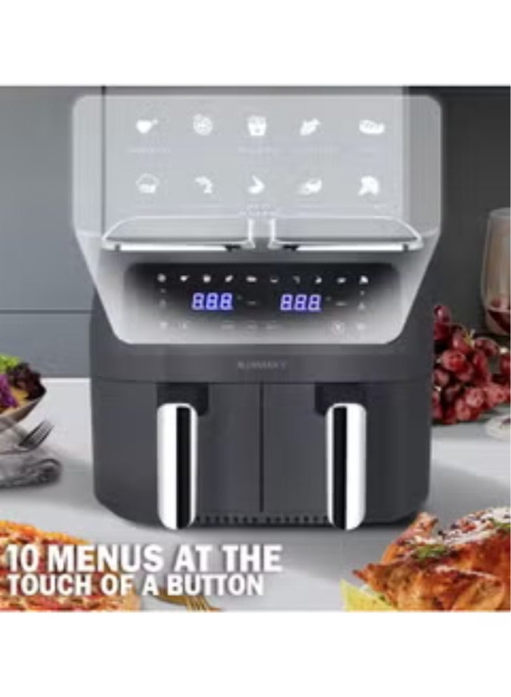 جامايكا مقلاة هوائية بدون زيت من جاماكي، 2000 واط، سعة 10 لتر، رقمية، أسود، JMK5008 - Image 5