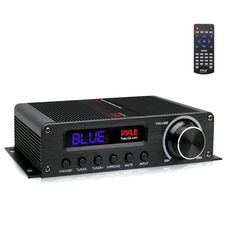 Pyle Wireless Bluetooth Home Audio Amplifier - 100W 5.1 Channel Home Theater Power Stereo Receiver, Surround Sound w/ HDMI, AUX, FM Antenna, Subwoofer Speaker Input, 12V Adapter - Image 1