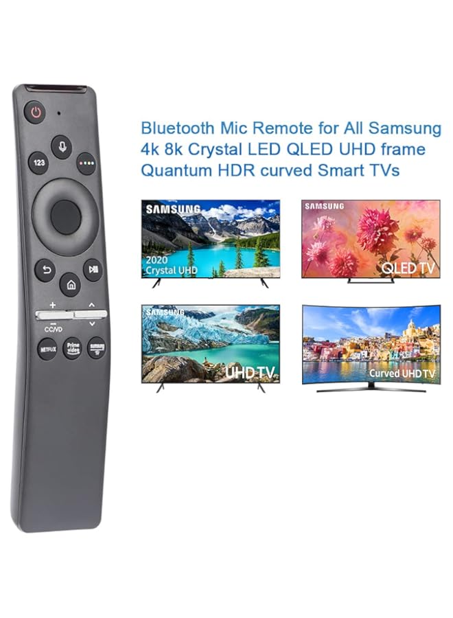 HuHa Gvirtue BN59-01330G Universal Voice Remote Control for Samsung Smart TV Bluetooth Mic Remote All Samsung LED QLED UHD HDR 4k Crystal uhd Curved Smart TV, with Netflix Prime Video, Samsung Plus - Image 5