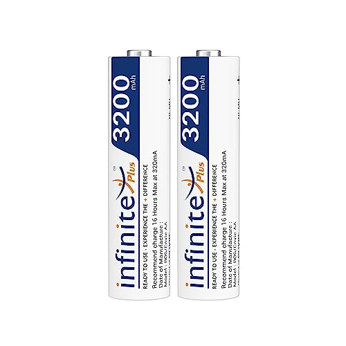 ENVIE® (AA3200RTU2PL) Infinite Plus AA High Capacity 3200mAh Ni-MH Rechargeable Battery, Low Self Discharge & Ready to Use (Pack of 2) - Image 1