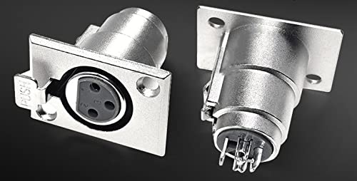 bnafes XLR 3-Pin Female Jack Socket Audio Speaker Panel Mount Connector Adapter for Microphone 6-Pack - Image 5