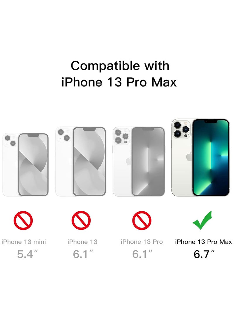 iPhone 13 Pro Max Case with MagSafe Wireless Charging Compatible Back Cover with Electroplating Shockproof Frame-BLACK - Image 2