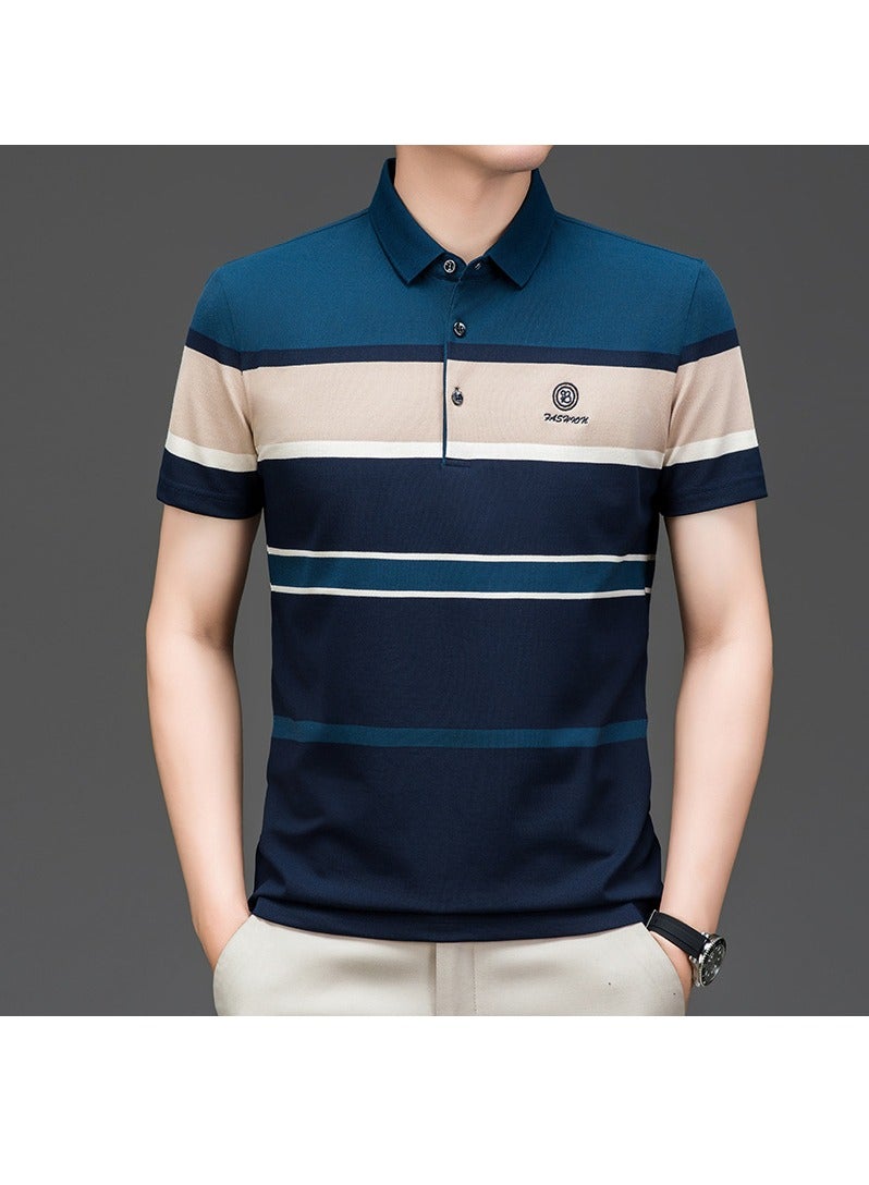 KUYING Business Casual Short Sleeved POLO T-shirt 