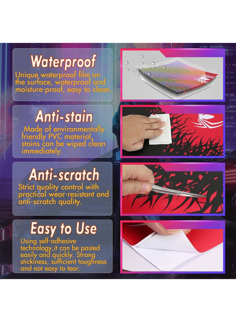 Excefore Skin for PlayStation 5 Slim Disc Version, Sticker for PS5 Vinyl Decal Cover for Playstation 5 Controller, Full Wrap Skin Protective Film Sticker Compatible with PS5 Slim Disk Edition (N) - Image 4