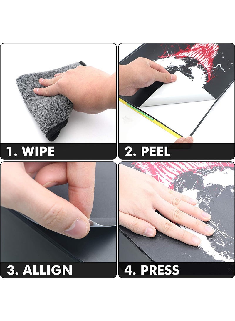 Excefore Skin for PlayStation 5 Slim Disc Version, Sticker for PS5 Vinyl Decal Cover for Playstation 5 Controller, Full Wrap Skin Protective Film Sticker Compatible with PS5 Slim Disk Edition (N) - Image 5