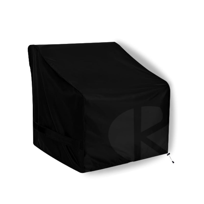 KHOOBREZ Indoor Outdoor Patio Furniture 1 seater sofa Cover one seater Chair Cover Dust Waterproof Cover Garden Furniture Covers 32 x 37 x 36 1SS3Black - Image 1