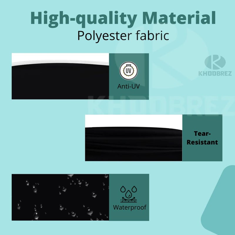 KHOOBREZ Indoor Outdoor Patio Furniture 1 seater sofa Cover one seater Chair Cover Dust Waterproof Cover Garden Furniture Covers 32 x 37 x 36 1SS3Black - Image 4