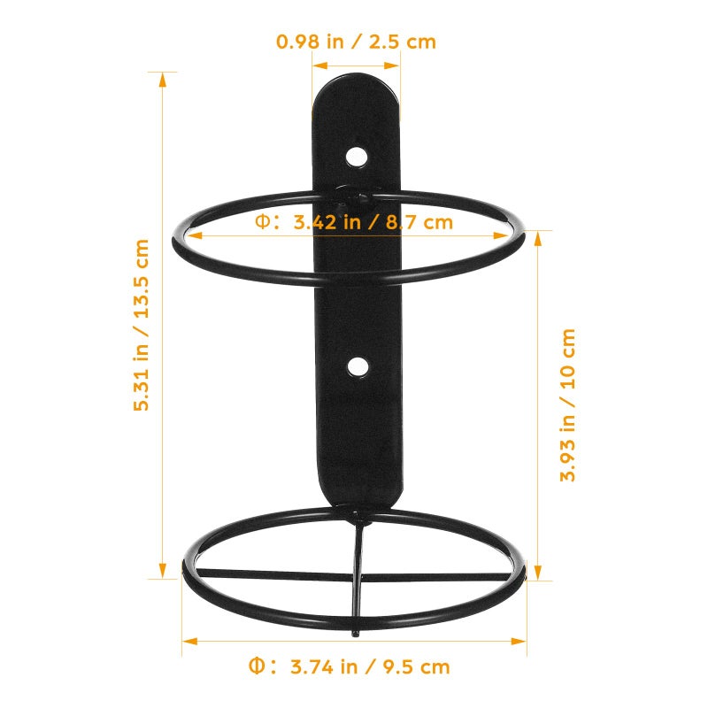 Metal Wall Mounted Wine Rack 2 Pack Single Bottle Holder Hanging Storage For Home Bar Kitchen Black - Image 3