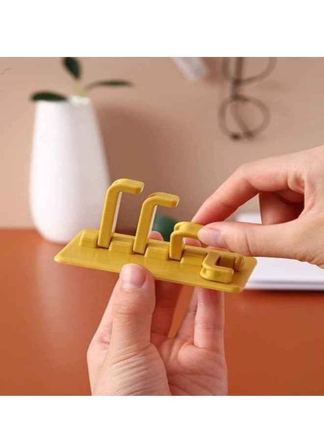 شماعة ملابس مع لاصقات 4 خطافات قطعة واحدة - Image 3