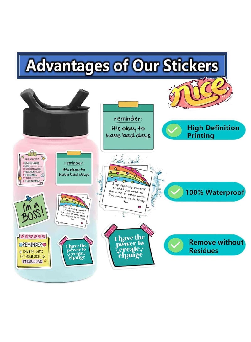 Mitoy 50PCS Motivational English Stickers - Waterproof Positive Affirmations for Quran Journal, Laptop, Water Bottle - Image 5