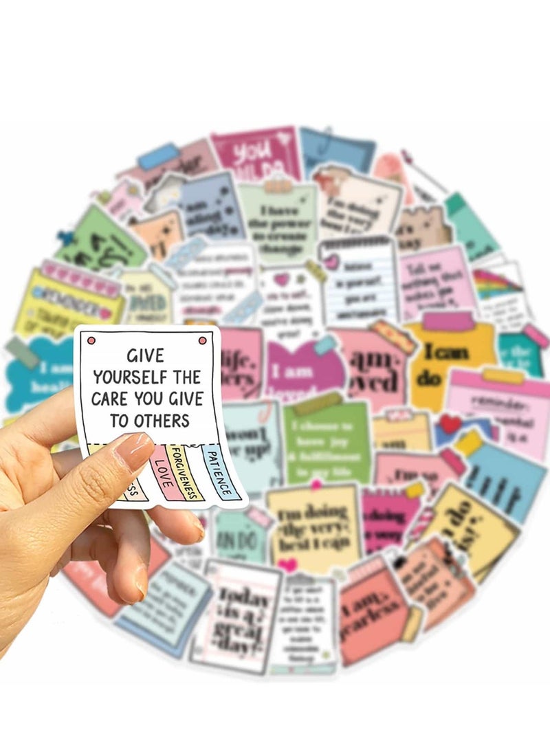 Mitoy 50PCS Motivational English Stickers - Waterproof Positive Affirmations for Quran Journal, Laptop, Water Bottle - Image 4