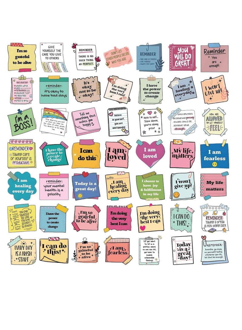 Mitoy 50PCS Motivational English Stickers - Waterproof Positive Affirmations for Quran Journal, Laptop, Water Bottle - Image 2