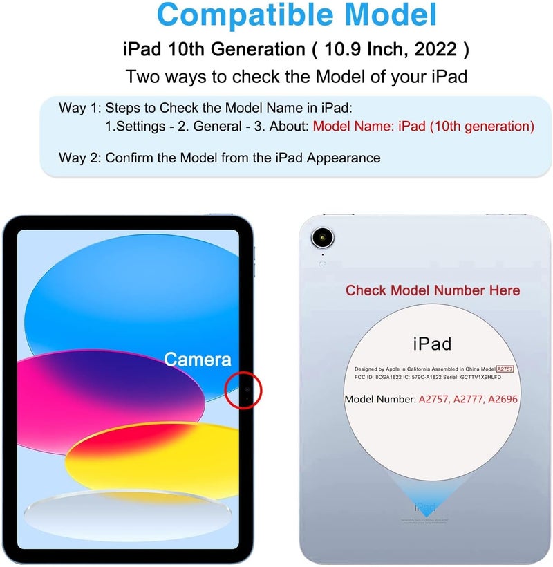 ANYOUI Pack Screen Protector For Ipad 10Th Generation 2022, Screen Protector A2696/A2757/A2777， 9H Hardness Tempered Glass Film For Ipad 10 Screen Protector, 10.9 Inch, Hd Clear - Image 2