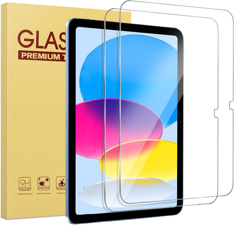 ANYOUI Pack Screen Protector For Ipad 10Th Generation 2022, Screen Protector A2696/A2757/A2777， 9H Hardness Tempered Glass Film For Ipad 10 Screen Protector, 10.9 Inch, Hd Clear - Image 1