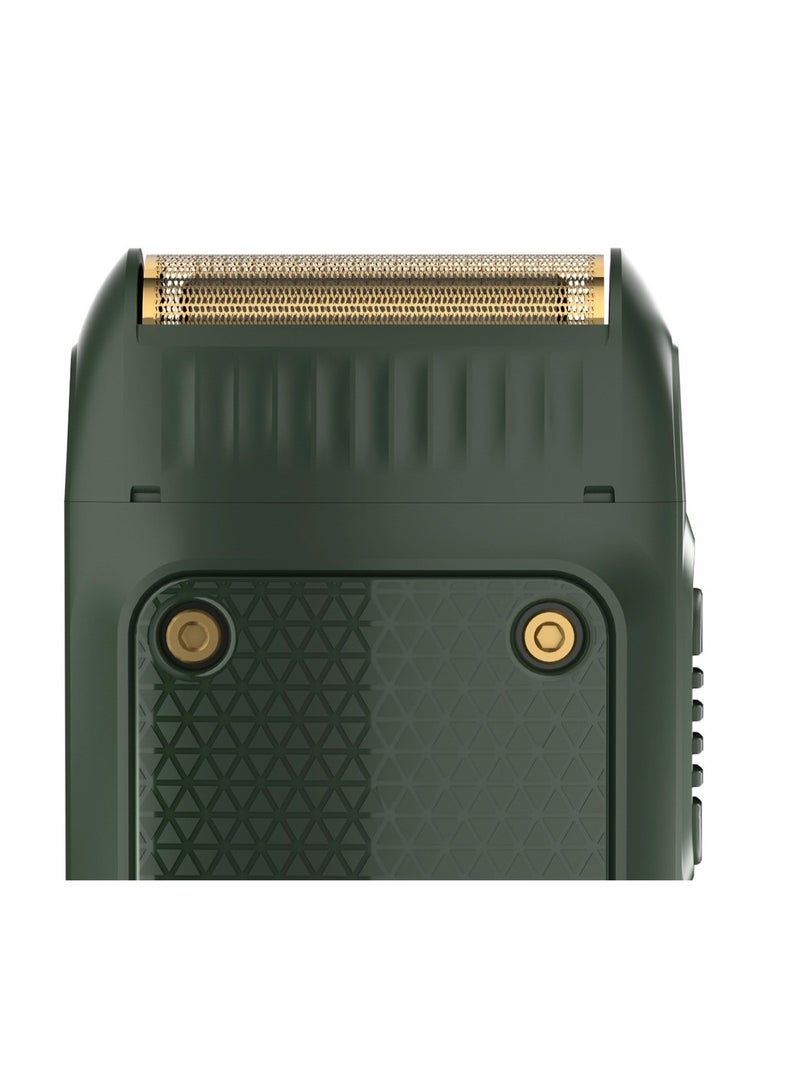 ماكينة حلاقة رجالي  V-353 احترافية بشبكة مزدوجة رأس حلاقة مرن شحن USB وقت تشغيل 60 دقيقة بطارية 600 مللي أمبير مع مؤشر LED وفرشاة تنظيف - Image 3