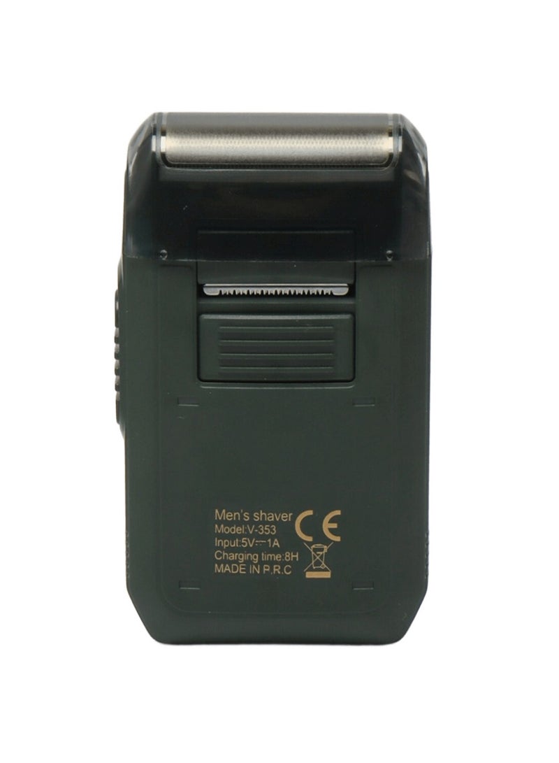 ماكينة حلاقة رجالي  V-353 احترافية بشبكة مزدوجة رأس حلاقة مرن شحن USB وقت تشغيل 60 دقيقة بطارية 600 مللي أمبير مع مؤشر LED وفرشاة تنظيف - Image 4