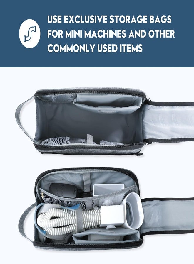 طقم نظام تثبيت جهاز CPAP AirMini مناسب لجهاز Air Mini - مع حقيبة تخزين للسفر، وحامل جداري لجهاز CPAP، وحامل خطاف للدرج، وحقيبة سفر محمولة لحمل مستلزمات جهاز CPAP - Image 3