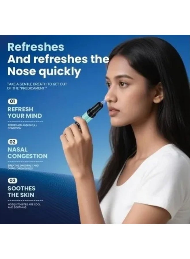Peppermint Field Aromatics Nasal Inhaler Black 2ml – Pack of 6 | Natural Relief for Nasal Congestion & Refreshing Breath - Image 4