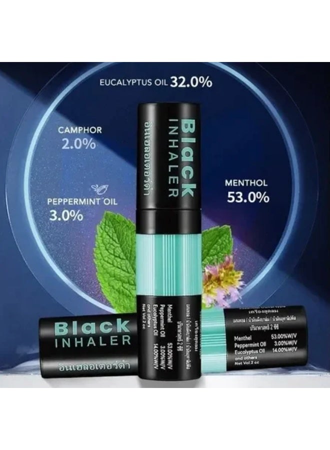 Peppermint Field Aromatics Nasal Inhaler Black 2ml – Pack of 6 | Natural Relief for Nasal Congestion & Refreshing Breath - Image 5