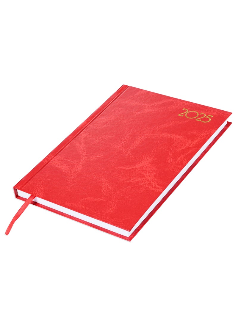 FIS FIS Diary 2025 English (Saturday & Sunday Combined) A5, Red - FSDI90E25RE  - Image 1