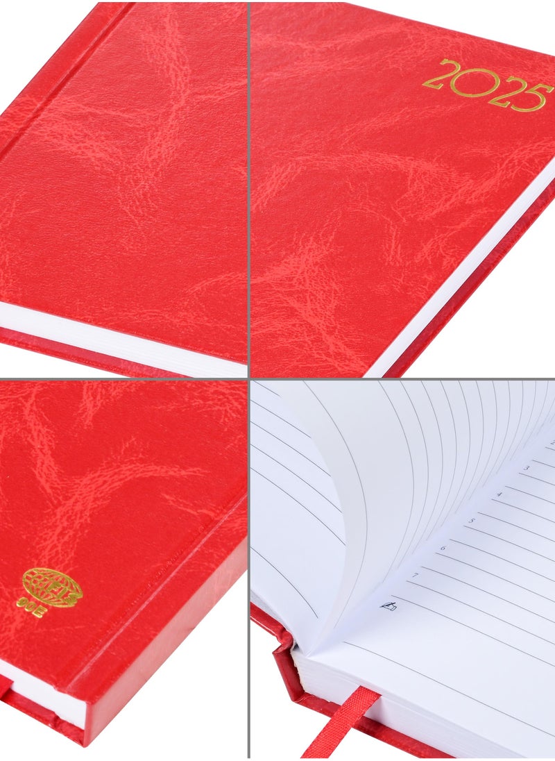 FIS FIS Diary 2025 English (Saturday & Sunday Combined) A5, Red - FSDI90E25RE  - Image 4