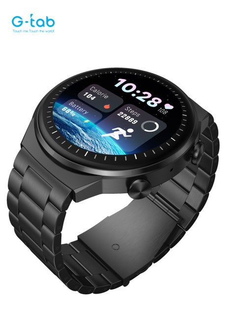 G-Tab GT3 Pro Max AMOLED/1.39 Inches Semi Amoled/IP68 Waterproof/One Click Connection/300 mAh Battery/Health monitoring/Multi sport Mode/ 1 Year Warranty