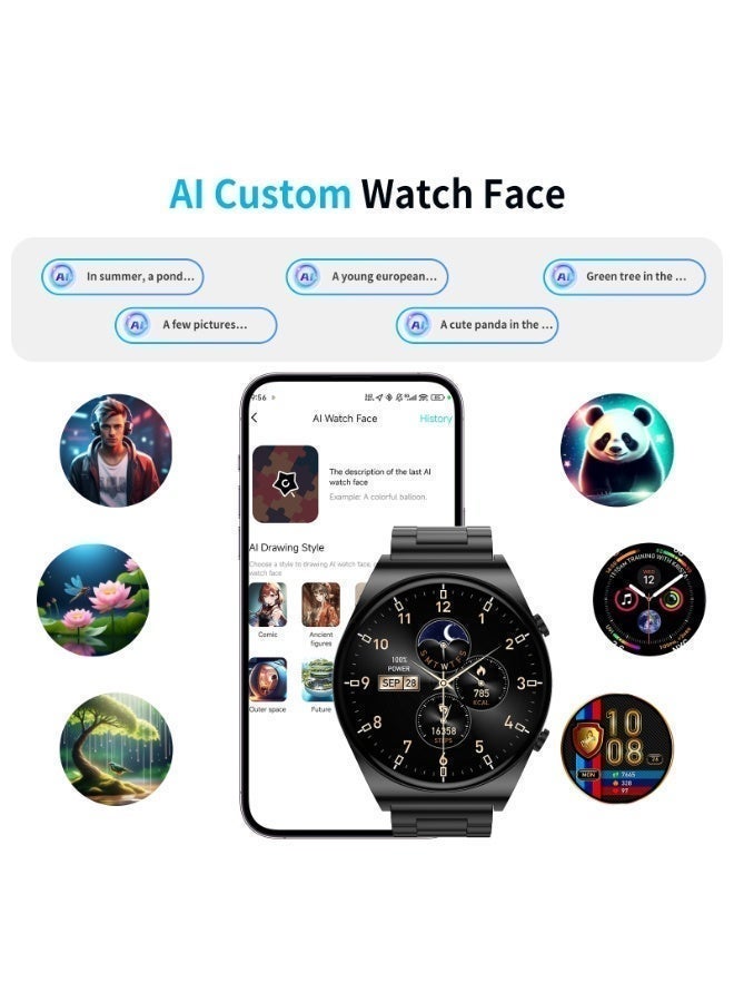جي تاب ساعة ذكية G-Tab GT3 Pro Max بمكالمات عبر البلوتوث ساعة لياقة وتتبع صحي  قياس معدل ضربات القلب، الأكسجين في الدم SpO2، وتتبع النوم مقاومة للماء IP68 أوضاع رياضية متعددة - Image 5