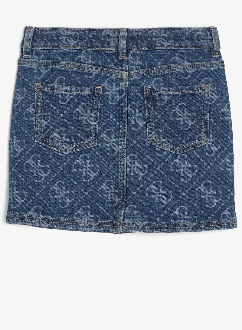 Guess  Youth Printed Denim Skirt for Women | Best Price UAE