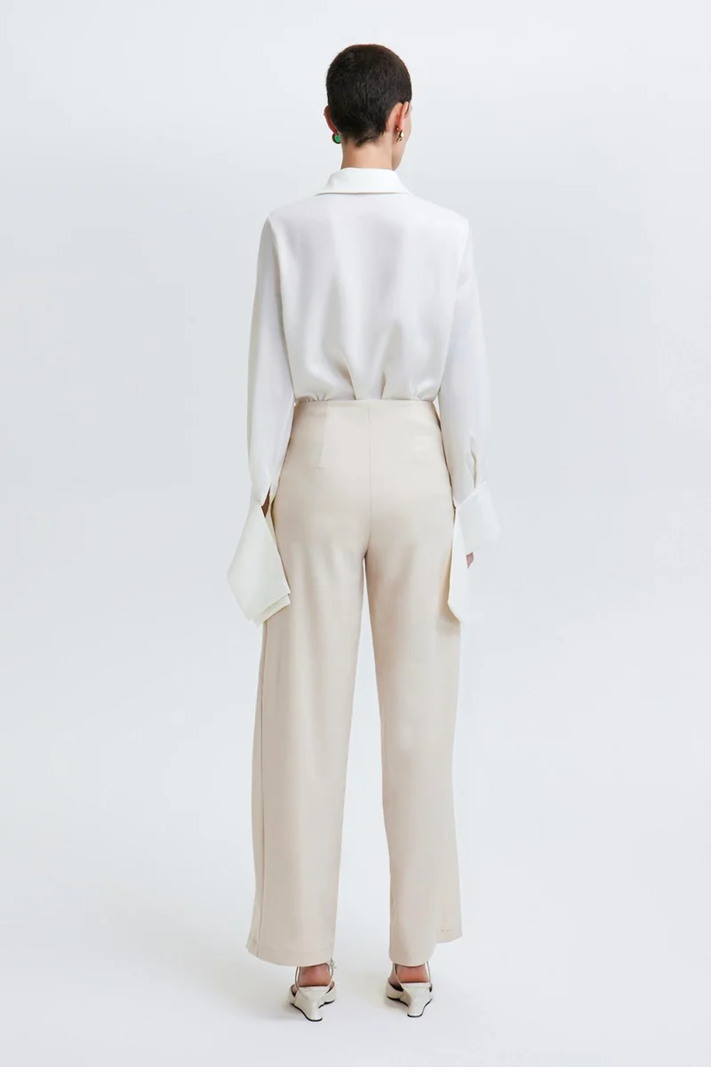 توتشي Waist Detailed Crepe Trousers