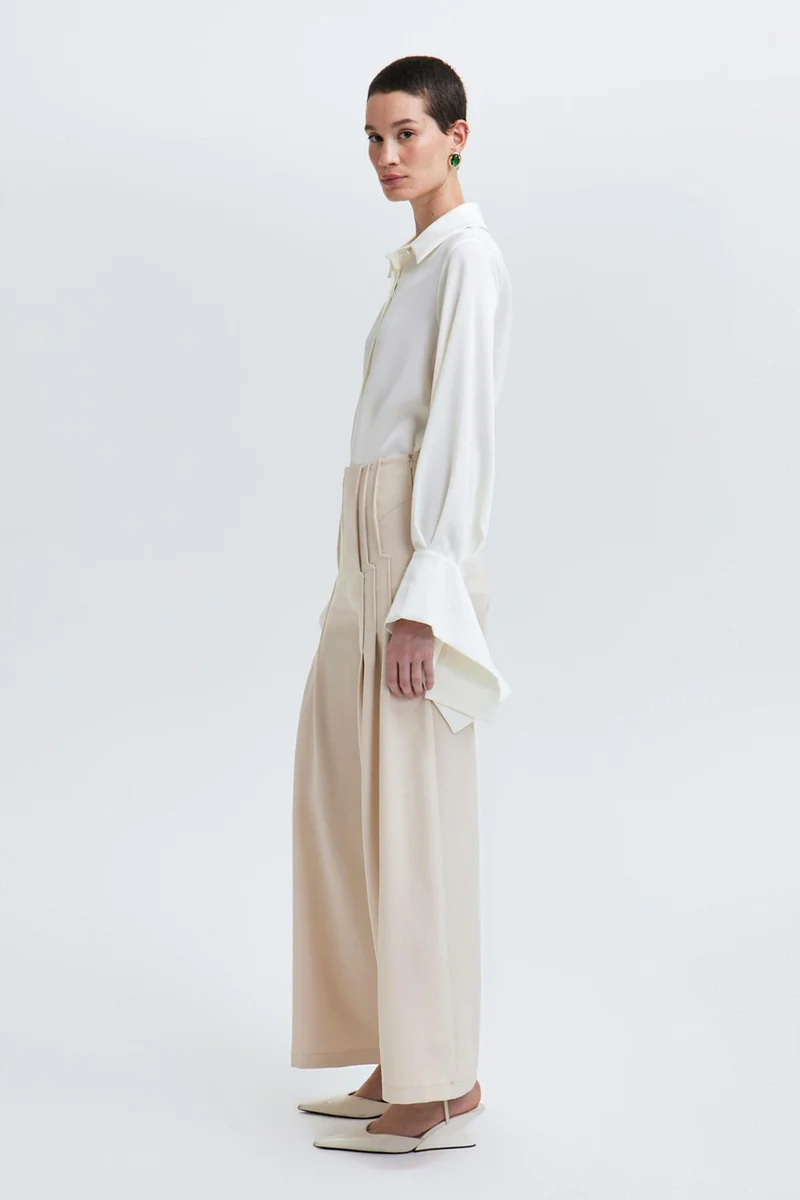 توتشي Waist Detailed Crepe Trousers