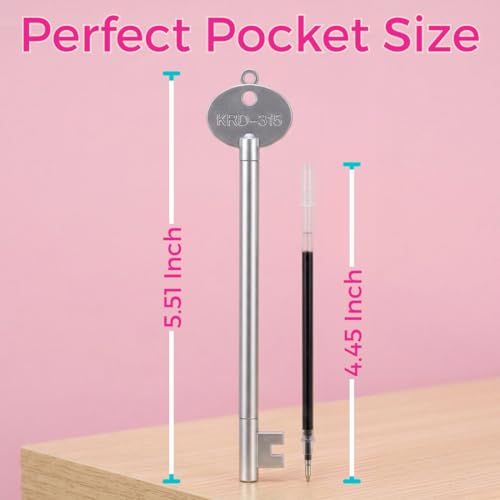Oytra Gel Pen Set 12 Pack Key Aesthetic Design For Gifting School Supplies Birthday Party Return Gifts Favor Pinata Bags Hamper, Black - Image 2