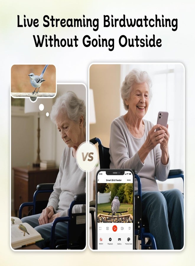 TT Nature Bird Feeder with Camera, Upgraded 1.5L Smart Feeder with AI ID for 10000+ Bird Species, Automatic Bird Catching and Notifications in Time - Image 4