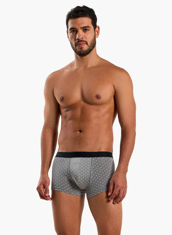 سبلاش فيڤ Men Polka Dot Print Hipster Briefs Pack of 3