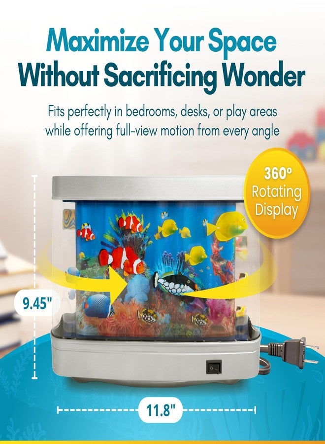 Linda's Essentials Linda’s Essentials Fake Fish Tank for Kids and Adults, Fake Aquarium Decorative Lamp, Artificial Fish Tank with Moving Fishes, Artificial Aquarium Night Light, Plug in Moving Lamp - Image 3