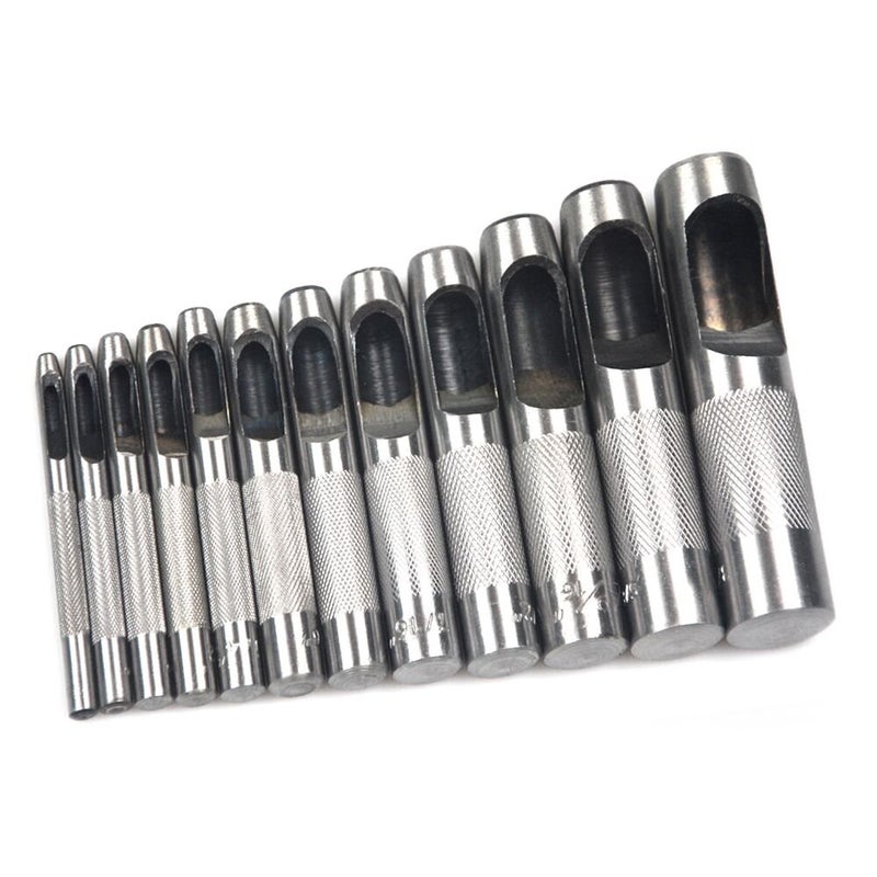 OWDEN 12Piece Leather Hole Punch Set with a Free Cutting mat,Leather Tool,Hollow Punch Set, Round Hole Punch Set,for Cutting of Soft Material - Image 3