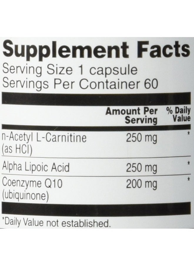 Vitacost Brand Vitacost Coq10 + Alpha Lipoic Acid + Acetyl L Carnitine Hcl 60 Capsules  - Image 3