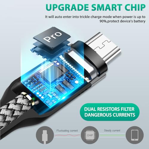 Verilux® USB A to USB Micro Charging Cable 16.4Ft/5M Braided Nylon Micro USB Charging Cable for Phone, Tablet, Android Enabled Mobile Devices 5V/2A Charging Data Cable, Support 480Mbps Data Sync - Image 3