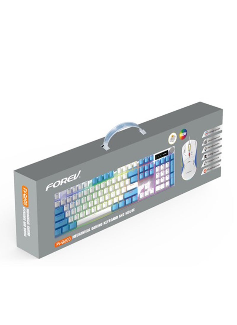 Forev - Wired USB keyboard and mouse suit FV-Q600 , 104 Keys Mechanical Gaming Keyboards and Mouse Combo, for comfort office and home - Image 1