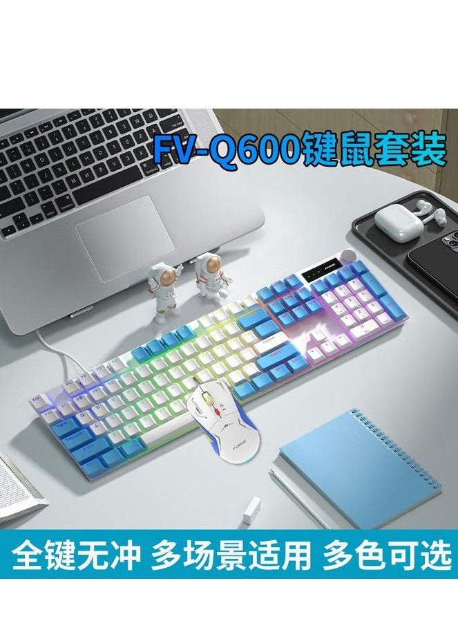 Forev - Wired USB keyboard and mouse suit FV-Q600 , 104 Keys Mechanical Gaming Keyboards and Mouse Combo, for comfort office and home - Image 1