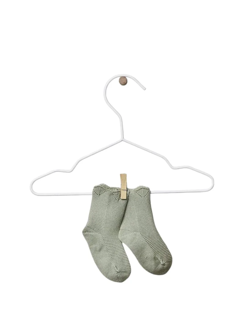Wedoble Organic Cotton Fine Knit Booties - Dry Green, Wedoble