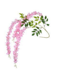 Home Buy Wisteria Hanging Flowers 12 Pack Fake Flower Garland Artificial Wisteria Vines Rattan Silk Flower String Wedding Party Wall Home Decorationsfuchsia  - Image 5