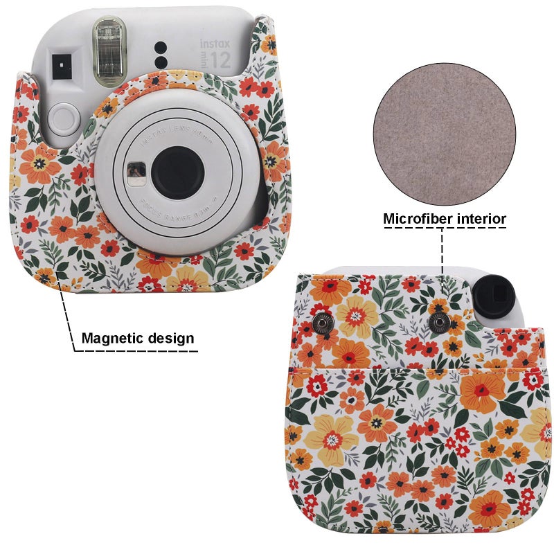 Frankmate Protective Case Compatible with Fujifilm Instax Mini 12 11 9 8 Instant Film Camera with Accessory Pocket and Adjustable Strap - Image 5