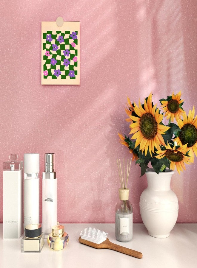 Wallercity Shiny Pink Contact Paper for Countertops Waterproof Wallpaper Peel and Stick Vinyl Countertop Contact Paper for Cabinets Self Adhesive Removable Glossy Pink Contact Paper for Drawers - Image 4