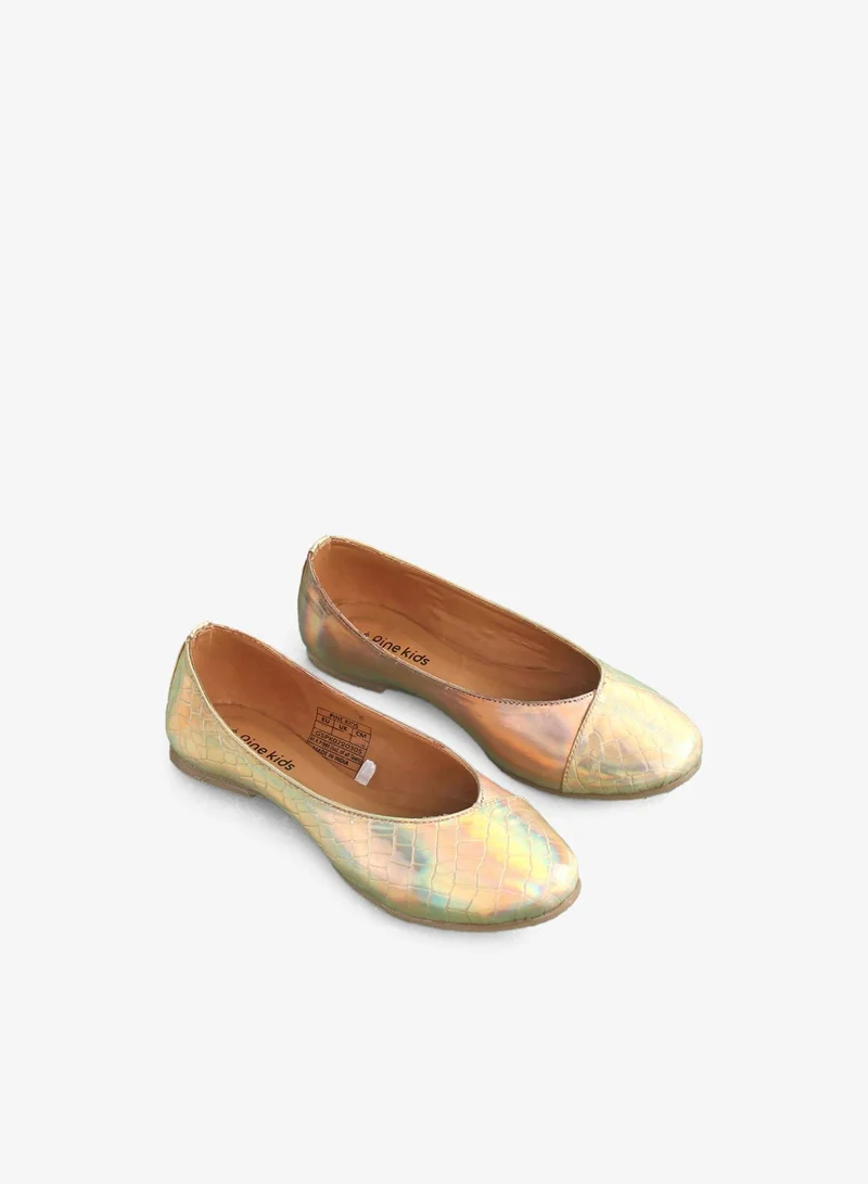 Pine Kids Pine Kids Slip On Textured Bellies - Golden