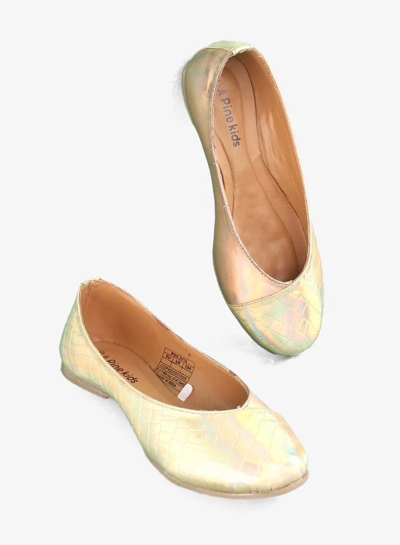 Pine Kids Pine Kids Slip On Textured Bellies - Golden