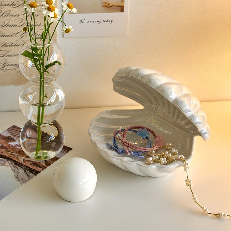 Hallway Display Table Dressing Table Decoration Tray Key Shell Jewelry Box Storage Home Accessories - Image 2