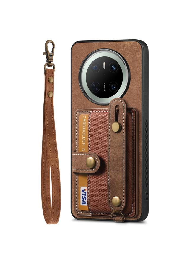 erorex Case For Huawei Mate 70 Retro Cross Wristband Wallet Leather Back Phone Case - Image 2