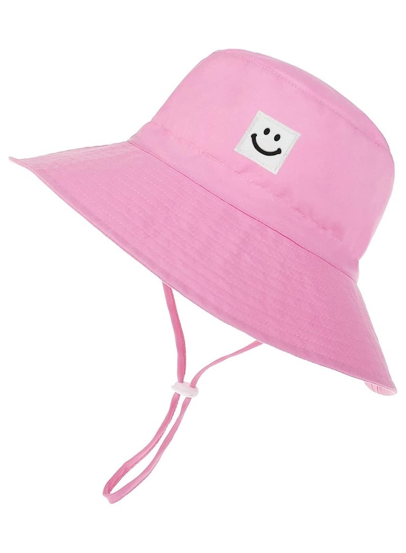 BreeJooy Baby Sun Hat UPF 50+ Smile Face Toddler Bucket Hat Wide Brim Baby Summer Hat for Boys Girls - Image 1