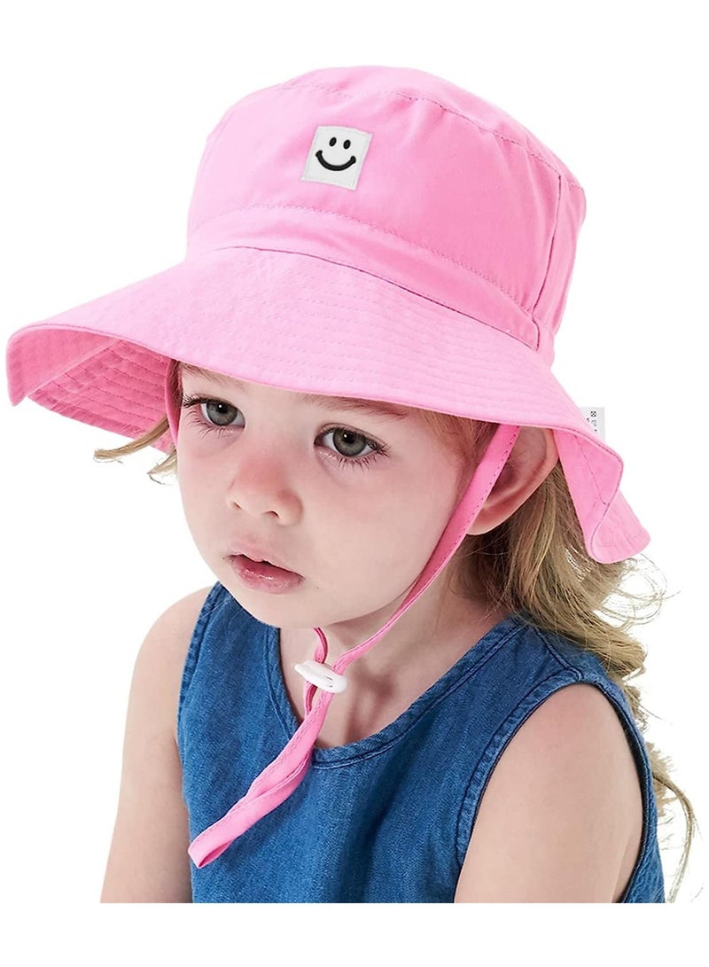 BreeJooy Baby Sun Hat UPF 50+ Smile Face Toddler Bucket Hat Wide Brim Baby Summer Hat for Boys Girls - Image 5